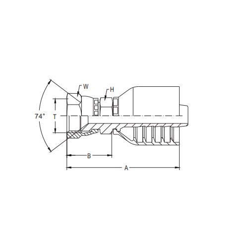 JIC Nữ 74°CONE SEAL Không trượt