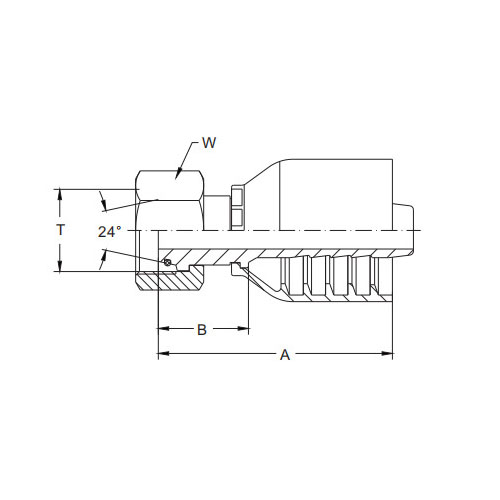 Dòng sản phẩm nặng O-Ring hình nón 24° dành cho nữ
